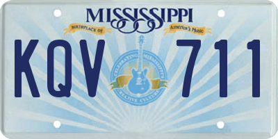 MS license plate KQV711