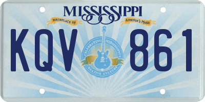 MS license plate KQV861