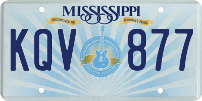 MS license plate KQV877