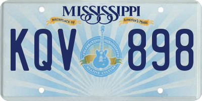 MS license plate KQV898