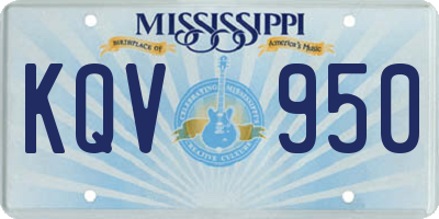 MS license plate KQV950