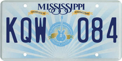 MS license plate KQW084