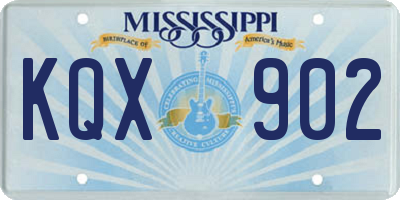MS license plate KQX902