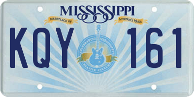 MS license plate KQY161