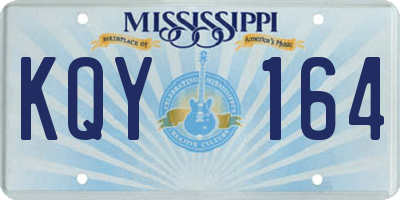 MS license plate KQY164