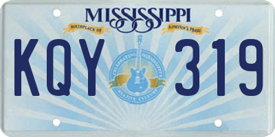 MS license plate KQY319
