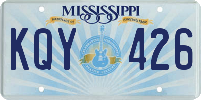 MS license plate KQY426