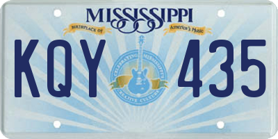 MS license plate KQY435