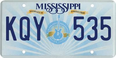 MS license plate KQY535