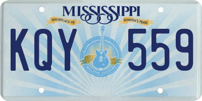 MS license plate KQY559