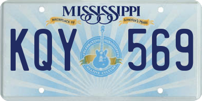 MS license plate KQY569