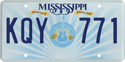 MS license plate KQY771