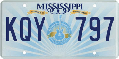 MS license plate KQY797