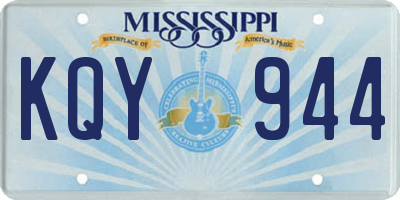 MS license plate KQY944