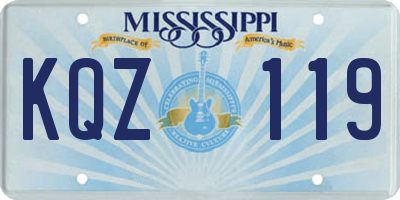 MS license plate KQZ119