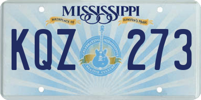MS license plate KQZ273