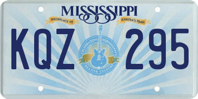 MS license plate KQZ295