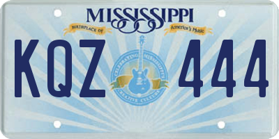 MS license plate KQZ444