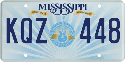 MS license plate KQZ448