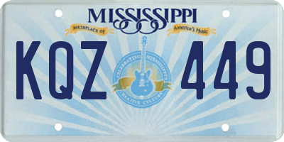 MS license plate KQZ449