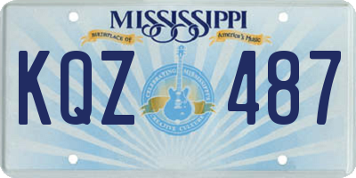 MS license plate KQZ487