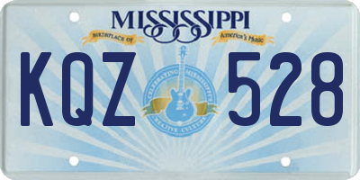 MS license plate KQZ528