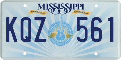 MS license plate KQZ561