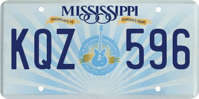 MS license plate KQZ596
