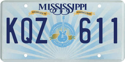 MS license plate KQZ611