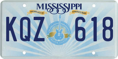 MS license plate KQZ618