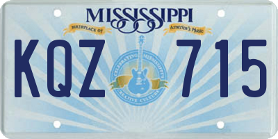 MS license plate KQZ715