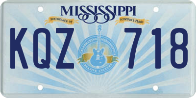 MS license plate KQZ718