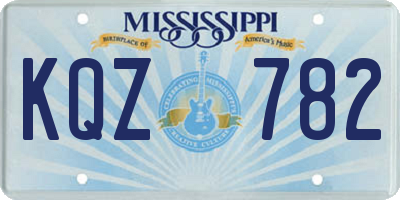 MS license plate KQZ782