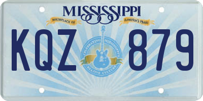 MS license plate KQZ879