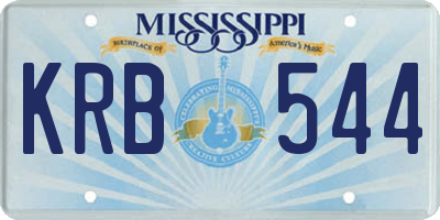 MS license plate KRB544
