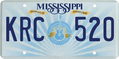 MS license plate KRC520