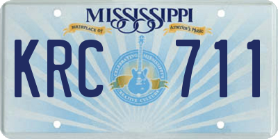 MS license plate KRC711