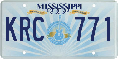 MS license plate KRC771