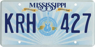 MS license plate KRH427