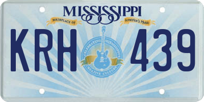 MS license plate KRH439