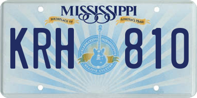 MS license plate KRH810