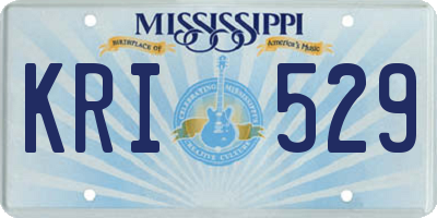 MS license plate KRI529