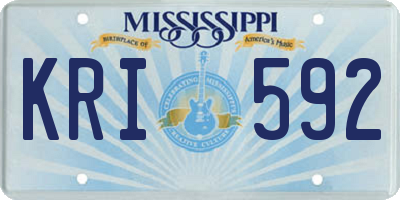 MS license plate KRI592