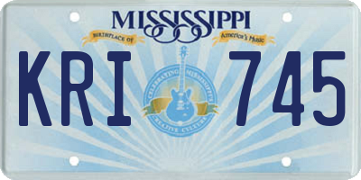 MS license plate KRI745