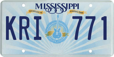 MS license plate KRI771