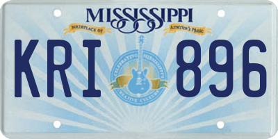 MS license plate KRI896