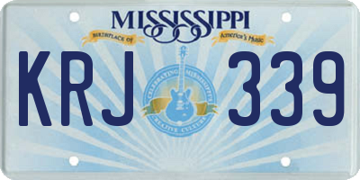 MS license plate KRJ339