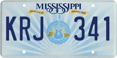 MS license plate KRJ341