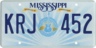 MS license plate KRJ452
