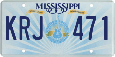 MS license plate KRJ471